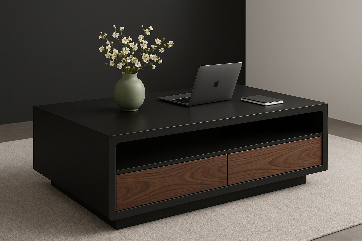 black desk