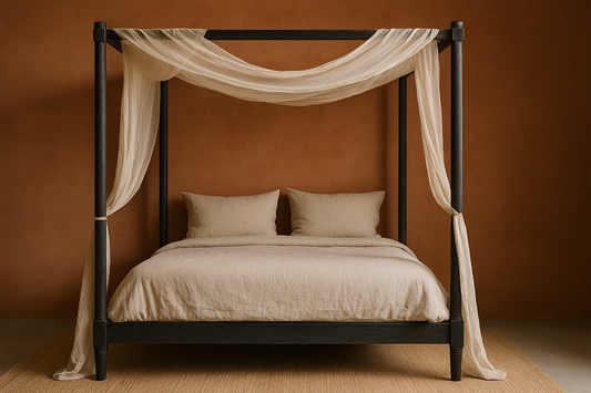 Rustic Black Bed